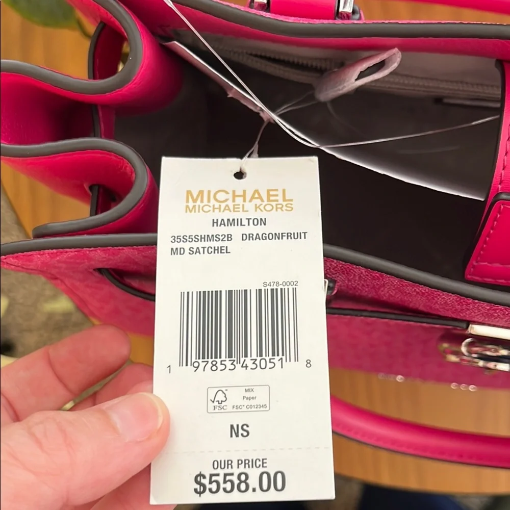 Michael Kors Dragonfruit MD Satchel NWT - Picture 12 of 16